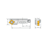 @T Series 30° Cassette Tool Holder - Makotools Industrial Supply Tools for Metal Cutting